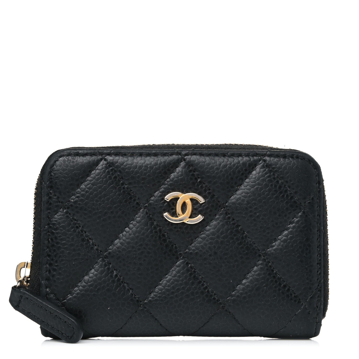 Chanel Caviar Quilted Zip Coin Purse Black 1 of 6