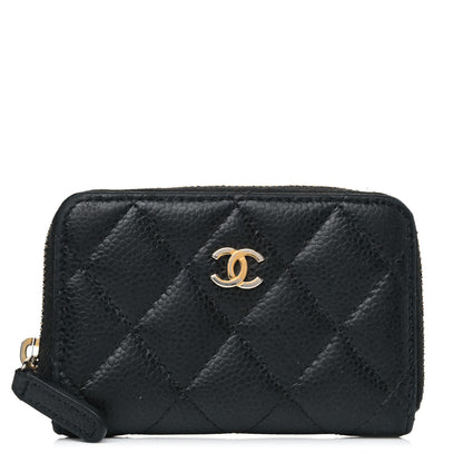 Chanel Caviar Quilted Zip Coin Purse Black 1 of 6