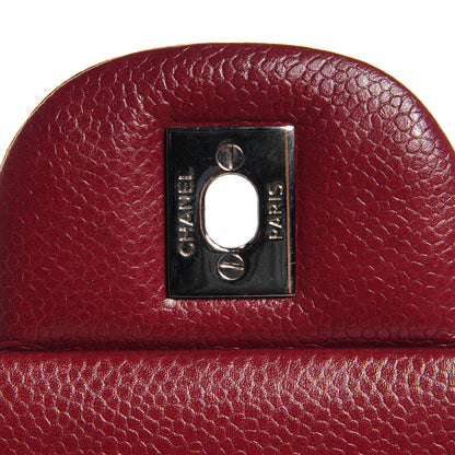 Chanel Caviar Quilted Jumbo Double Flap Dark Red 6 of 8