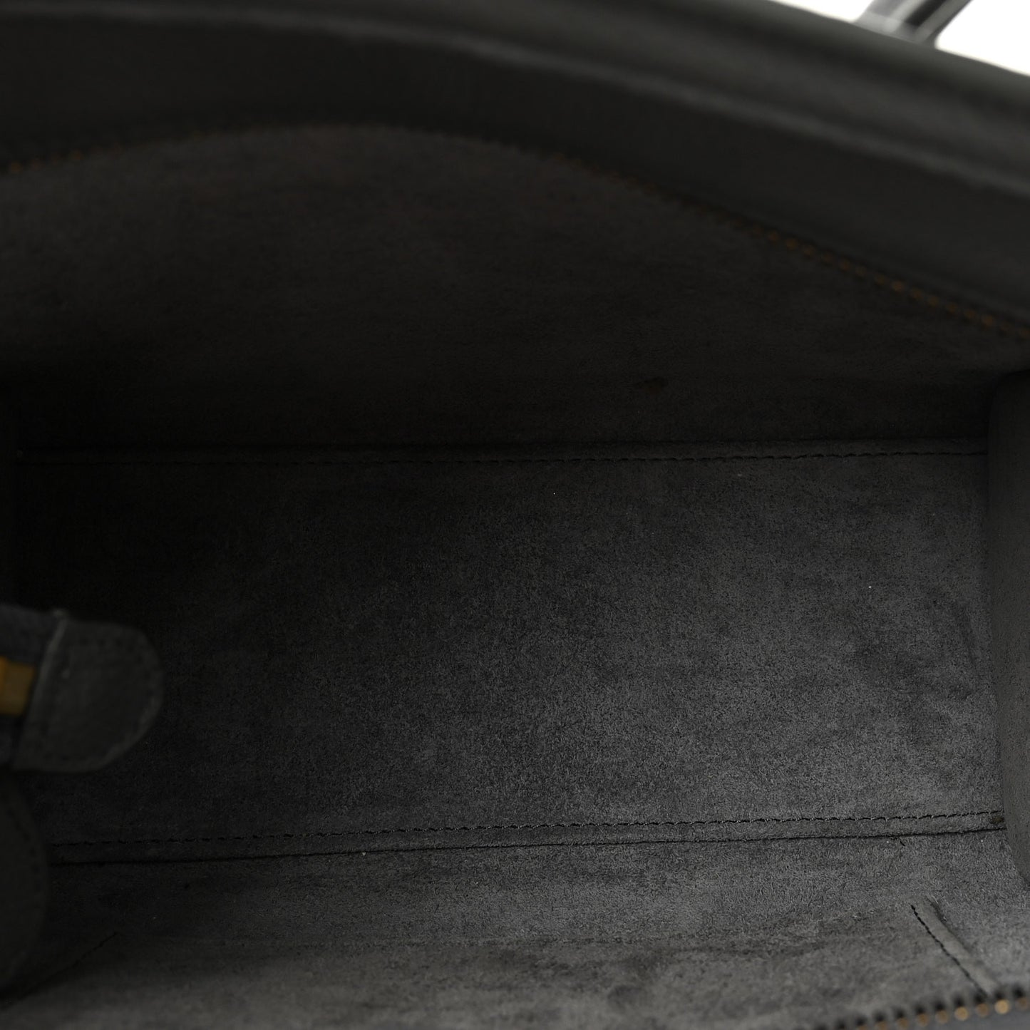 Drummed Calfskin Nano Luggage Kohl