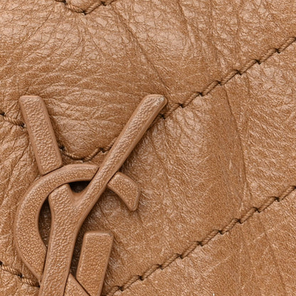 Saint Laurent Crinkled Calfskin Matelasse Monogram Medium Niki Chain Satchel Natural Tan 13 of 13