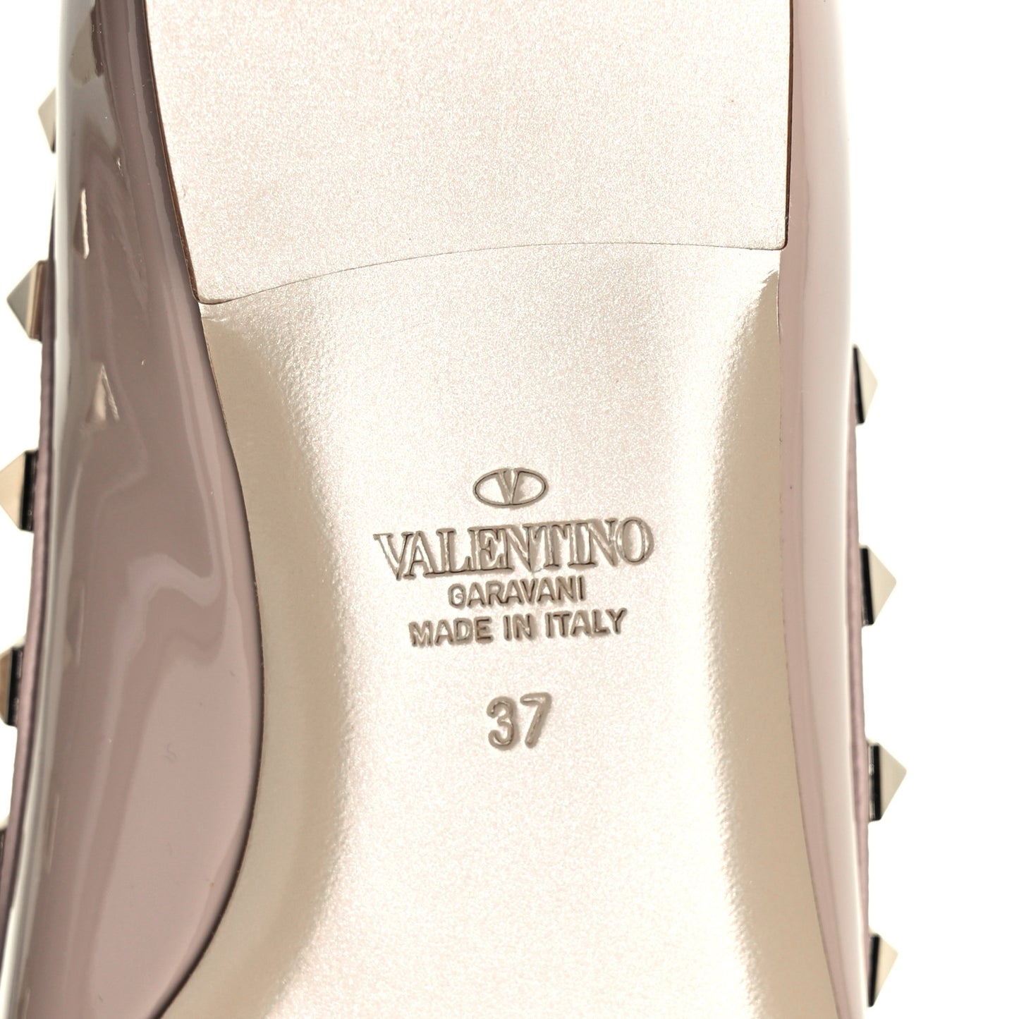 Patent Rockstud Ballerina Flats 37 Poudre