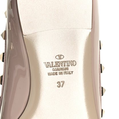 Valentino Garavani Patent Rockstud Ballerina Flats 37 Poudre 6 of 9