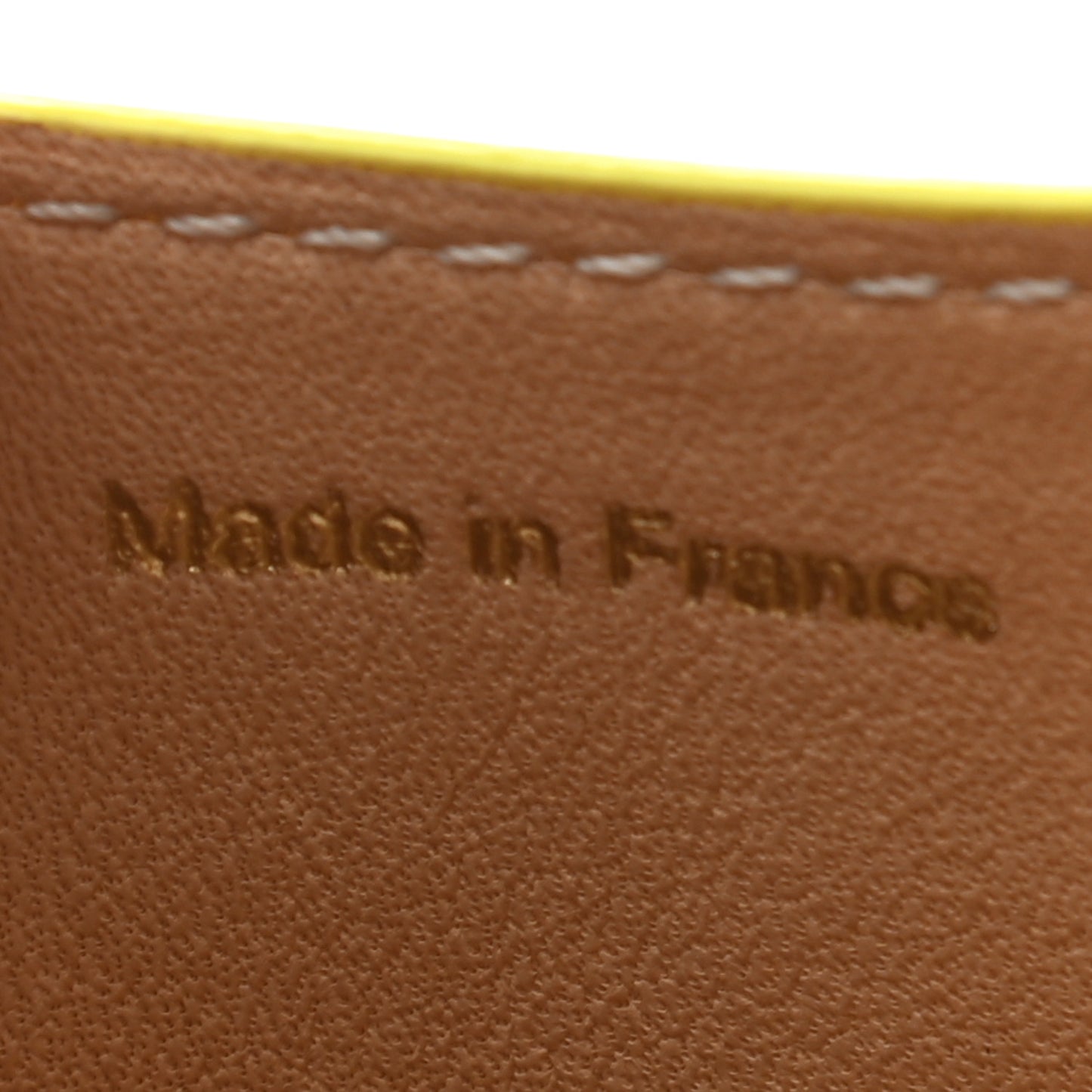 Patent Calfskin Mini Brillant Bag Charm Yellow