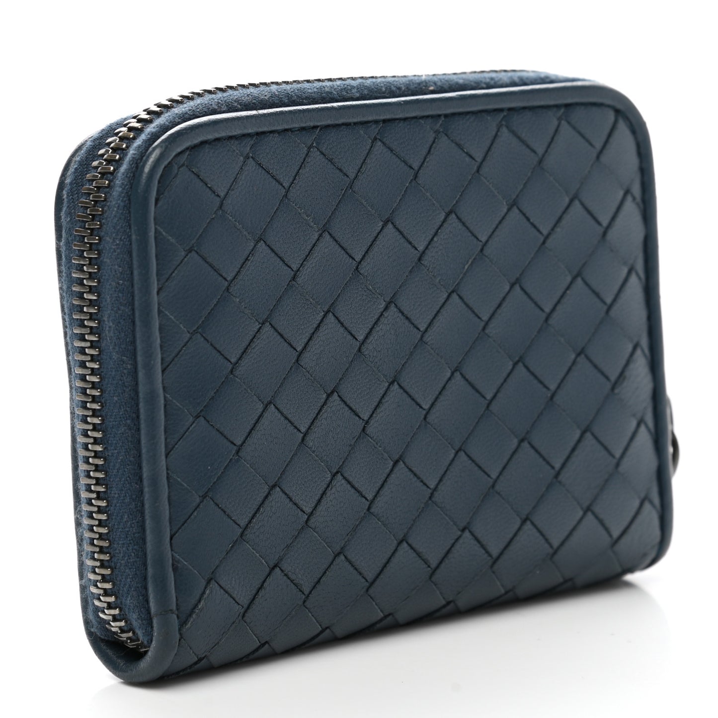 Nappa Intrecciato Zip Around Coin Purse Pacific