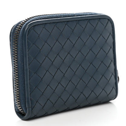 Bottega Veneta Nappa Intrecciato Zip Around Coin Purse Pacific 3 of 7