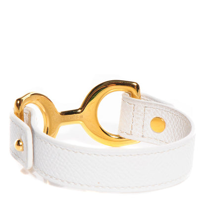 Hermes Epsom Calfskin Pavane Bracelet Medium White 3 of 6