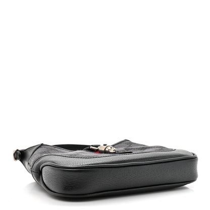 Gucci X BALENCIAGA BB Monogram Calfskin Web Mini Jackie 1961 Hobo Black 4 of 12