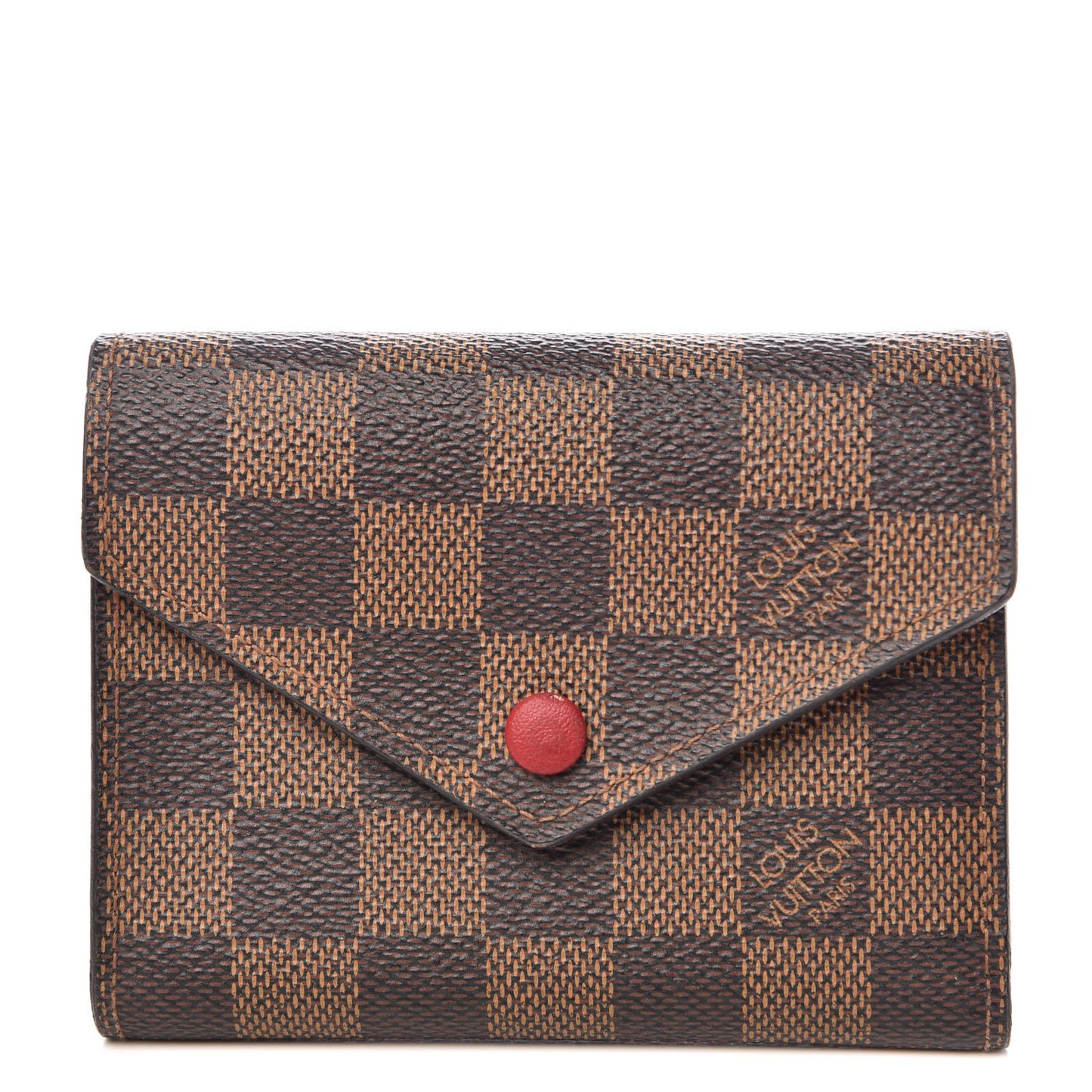Damier Ebene Victorine Wallet Red