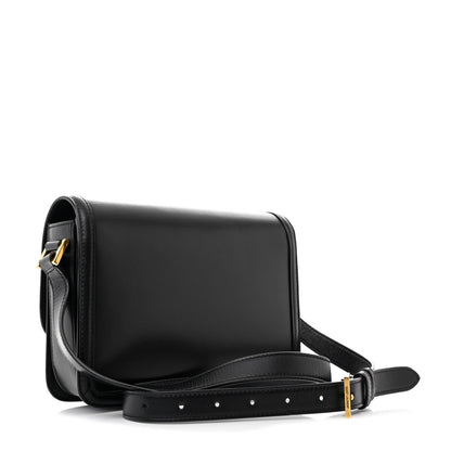 Saint Laurent Box Calfskin Monogram Medium Solferino Satchel Black 3 of 10