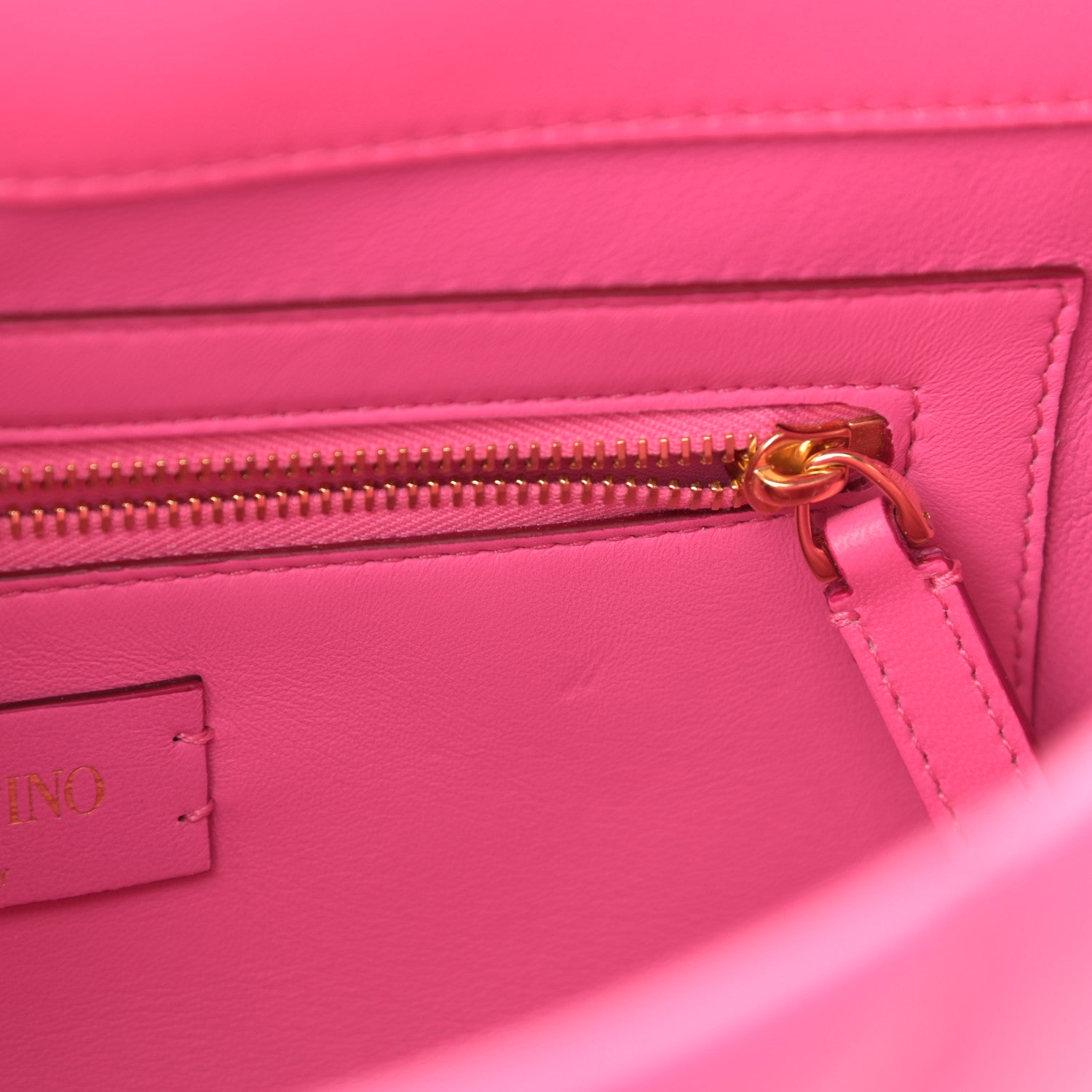 Valentino Garavani Nappa Enamel Large Roman Stud Shoulder Bag Feminine Pink 7 of 8