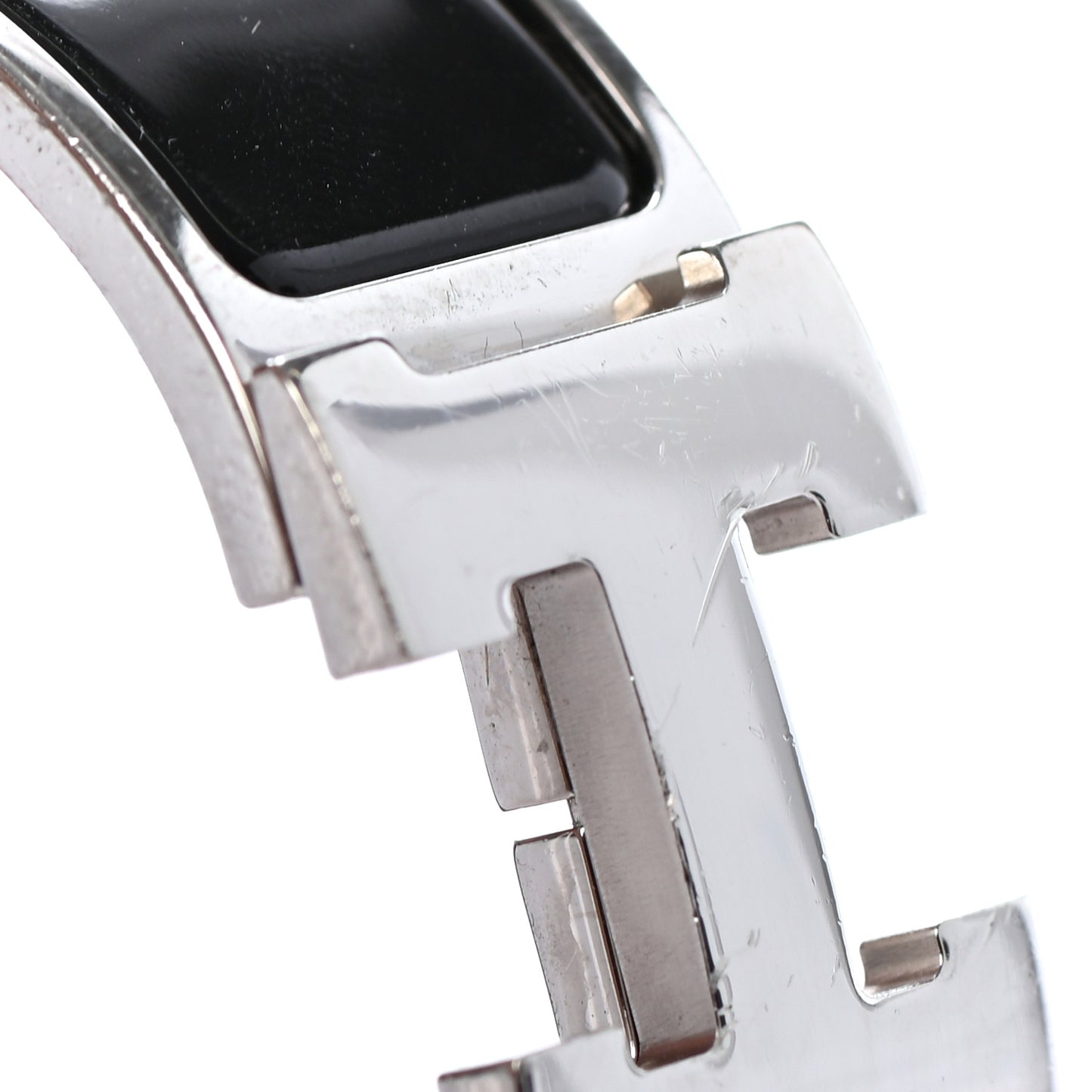 Enamel Wide Clic Clac H Bracelet PM Black