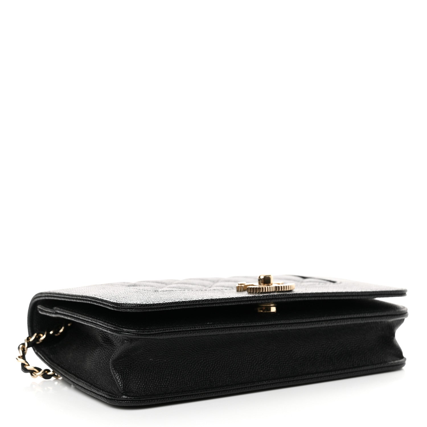 Chanel Caviar Quilted Vintage Mademoiselle Wallet On Chain WOC Black 4 of 14