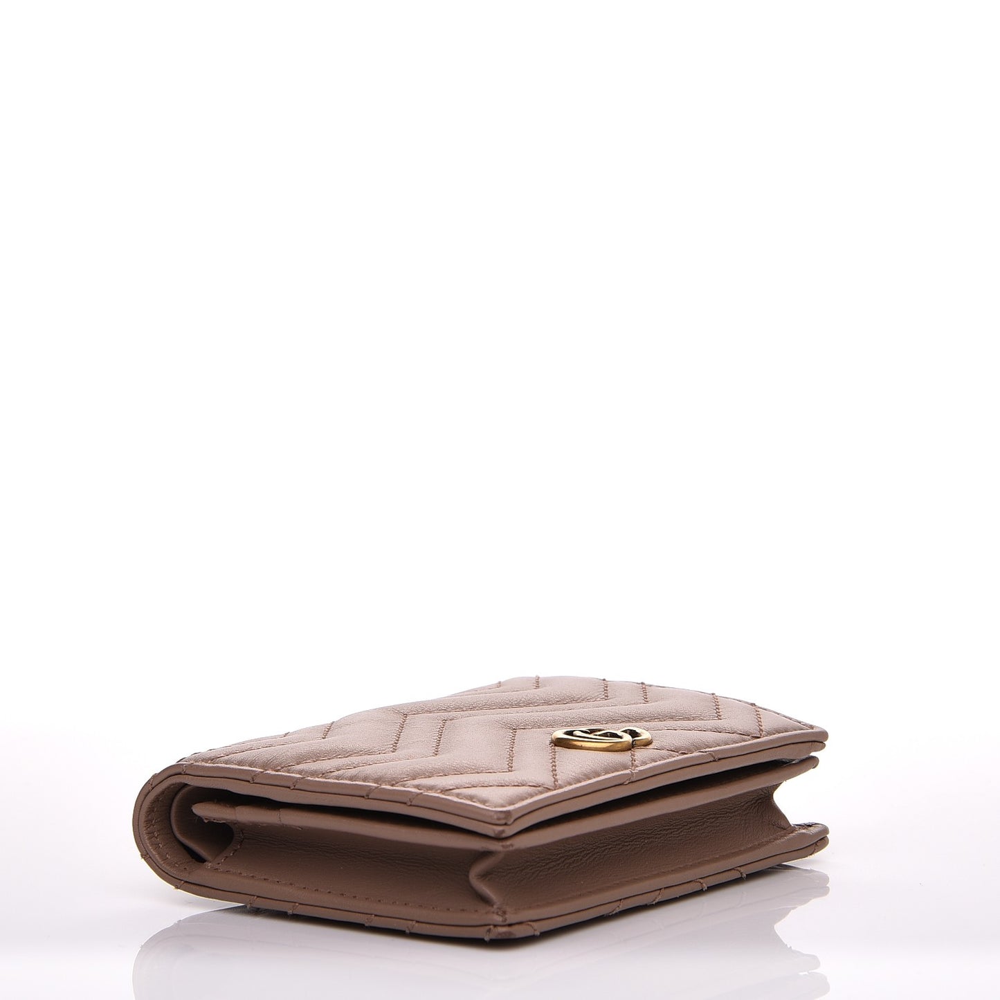 Calfskin Matelasse GG Marmont Card Case Porcelain Rose