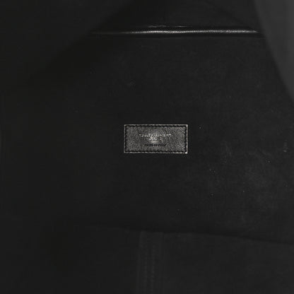 Saint Laurent Lambskin Medium Heart Studded Riva Bucket Bag Black 6 of 9