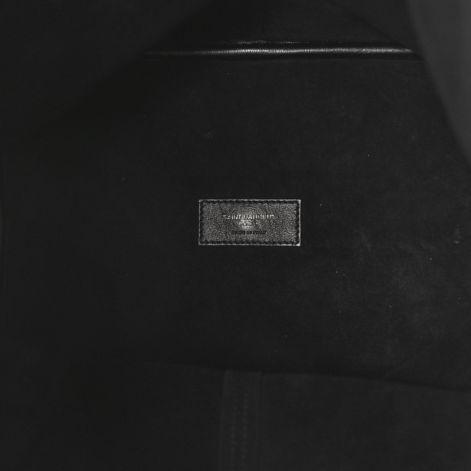 Saint Laurent Lambskin Medium Heart Studded Riva Bucket Bag Black 6 of 9