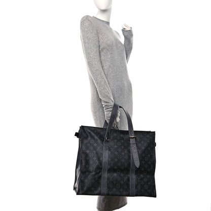 Louis Vuitton Monogram Eclipse Cabas Zippe GM Black 2 of 9