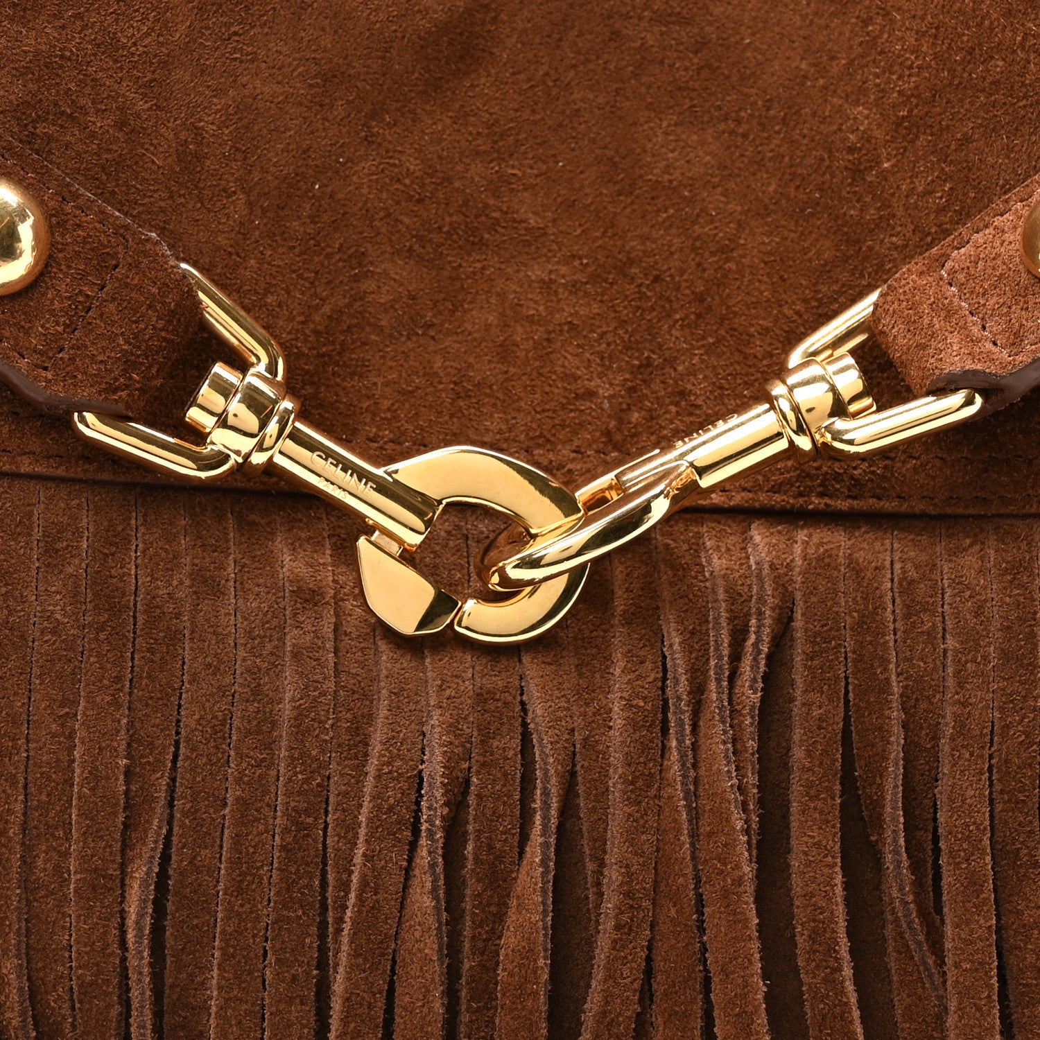 Celine Suede Calfskin Fringe Medium Annabel Brown 8 of 10