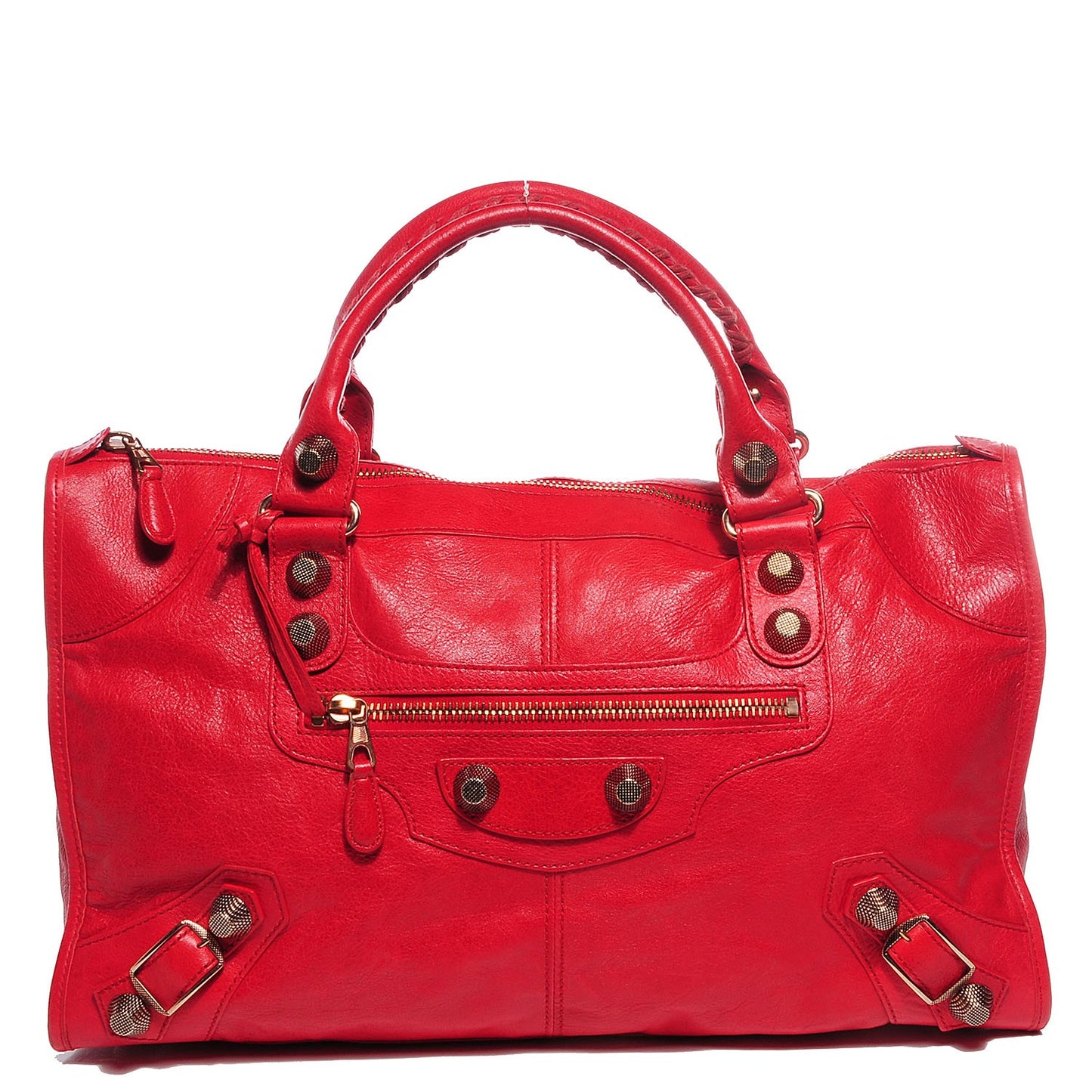 Agneau Giant 21 Rose Gold Hardware Work Coquelicot