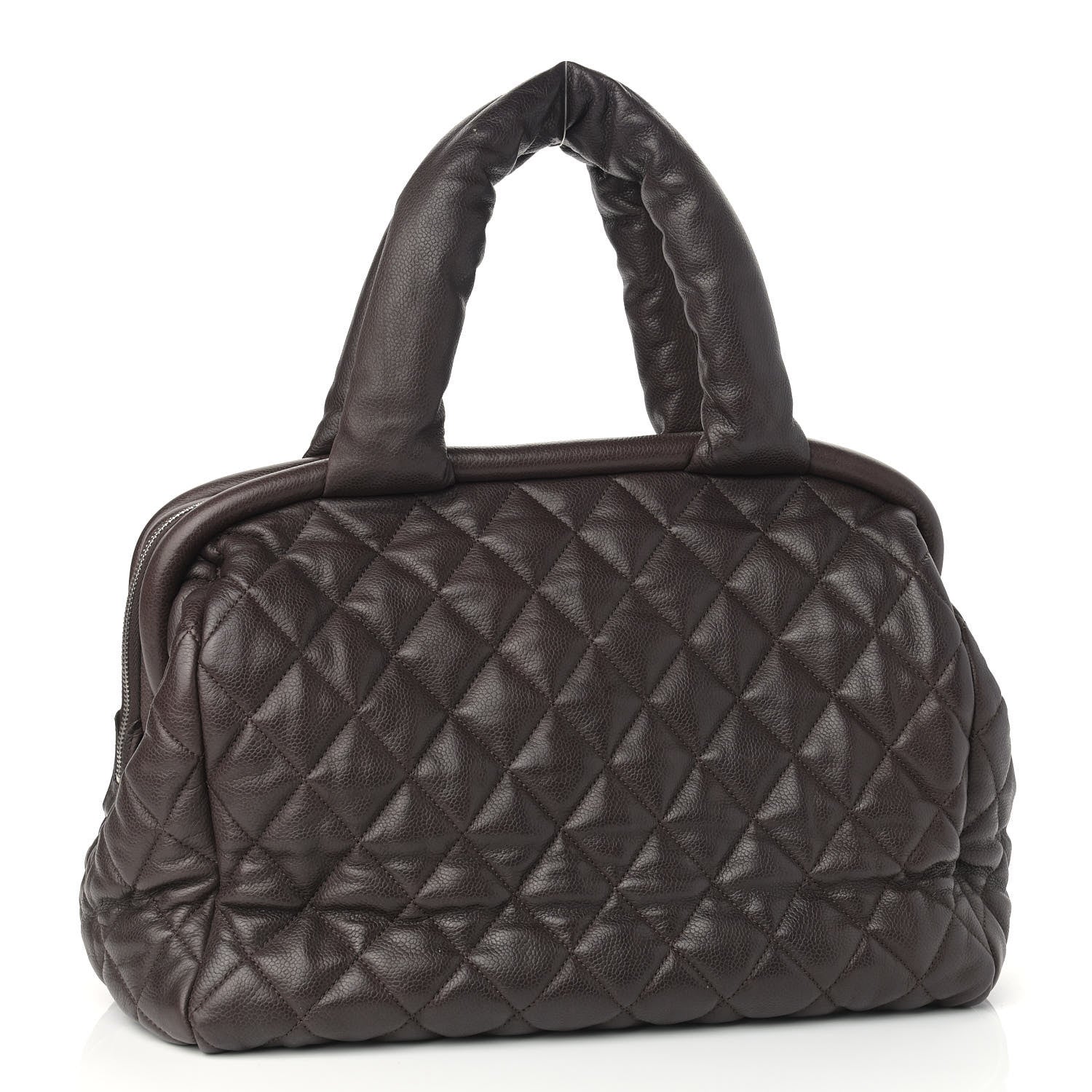 Chanel Caviar Coco Cocoon Bowler Chocolate 3 of 8