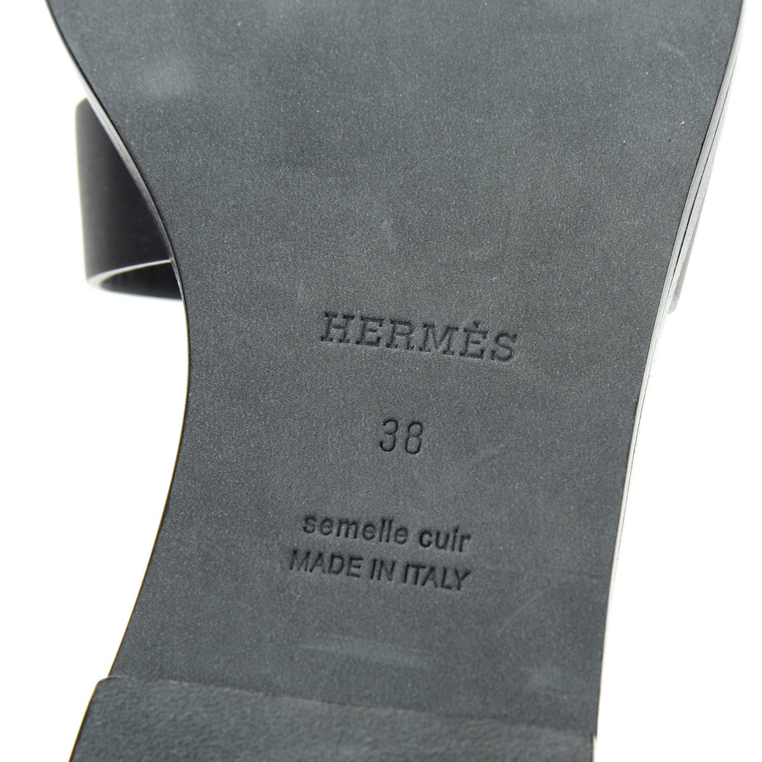 Hermes Calfskin Santorini Sandals 38 Black 9 of 11