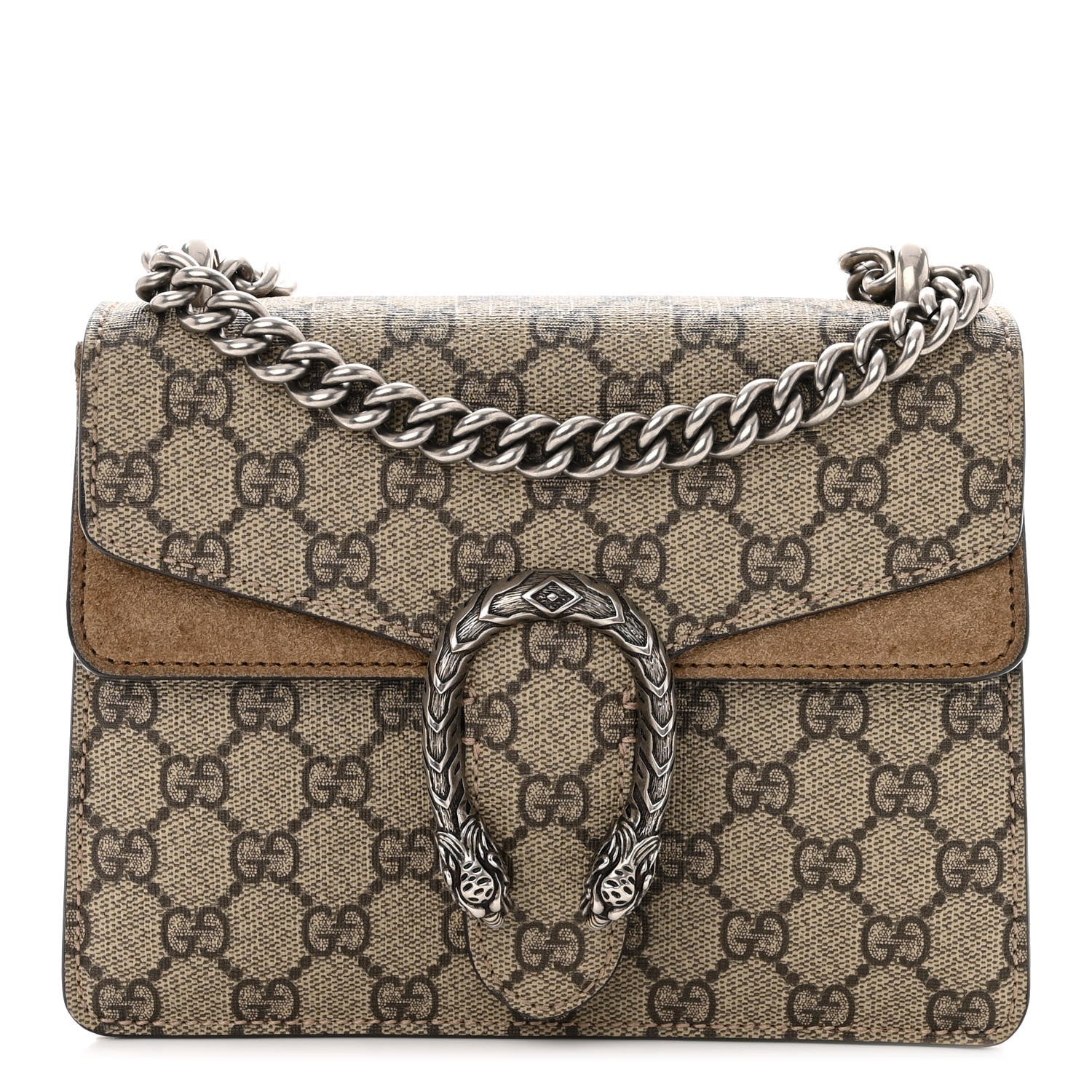 Gucci GG Supreme Monogram Mini Dionysus Shoulder Bag Taupe 1 of 13