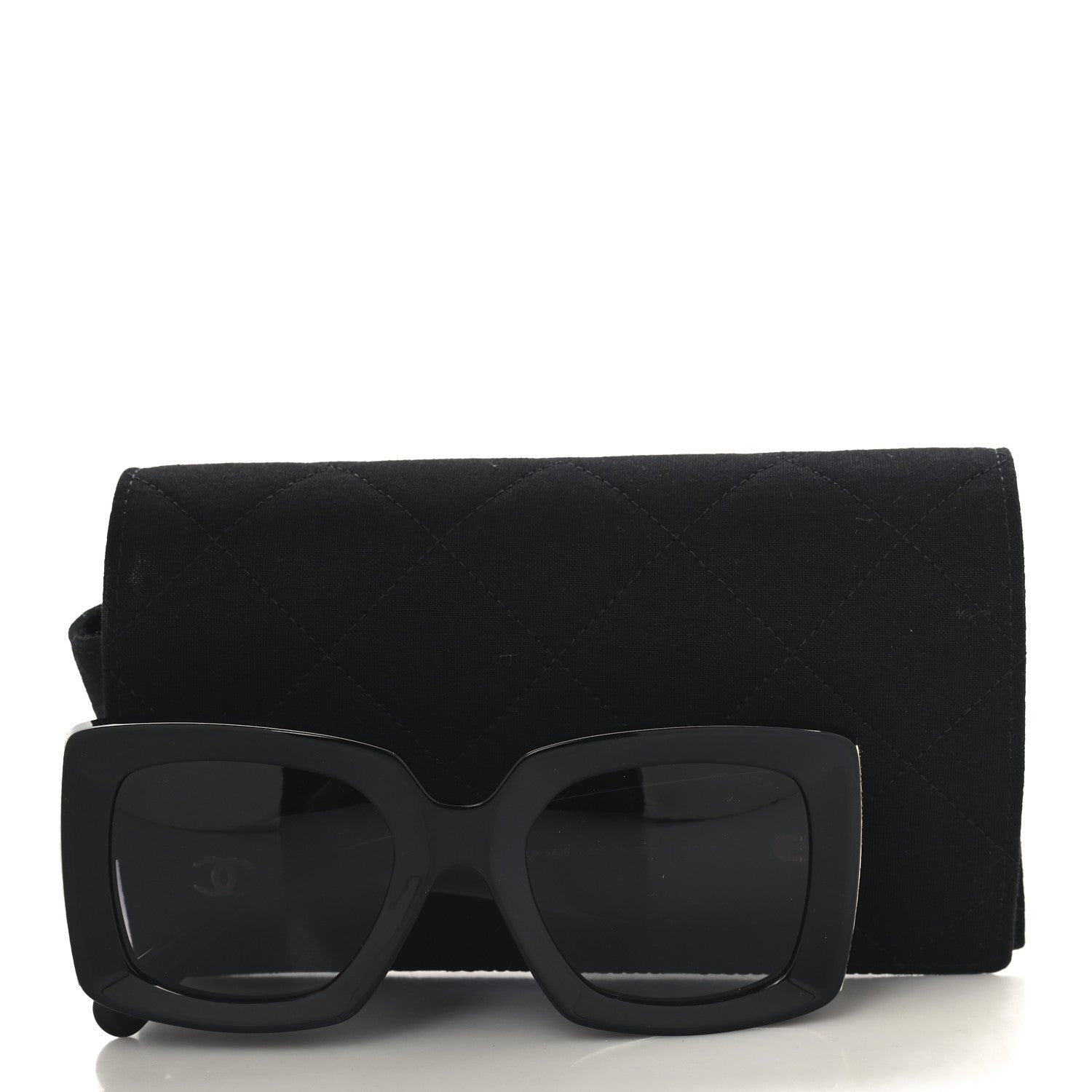 Chanel Acetate Rectangle Sunglasses 5435 Black 7 of 7