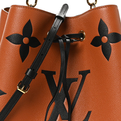 Louis Vuitton Empreinte Monogram Giant Crafty Neonoe MM Caramel Black 9 of 12