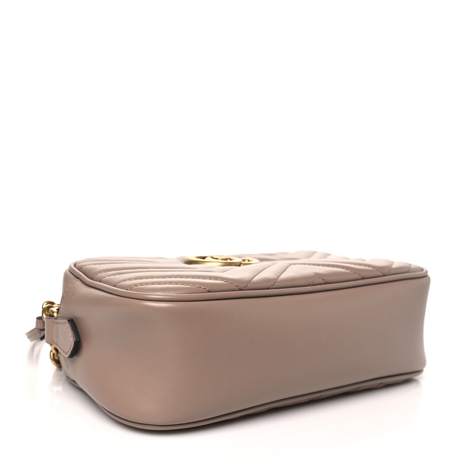 Gucci Calfskin Matelasse Small GG Marmont Chain Shoulder Bag Porcelain Rose 4 of 11