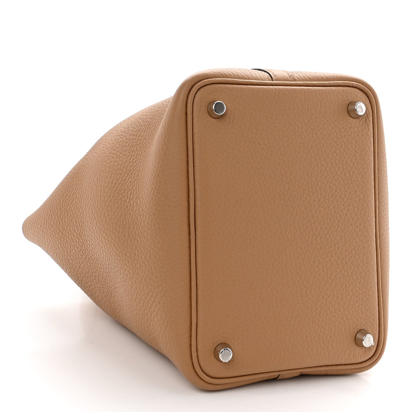 Taurillon Clemence Matte Alligator Picotin Lock Touch 18 PM Chai