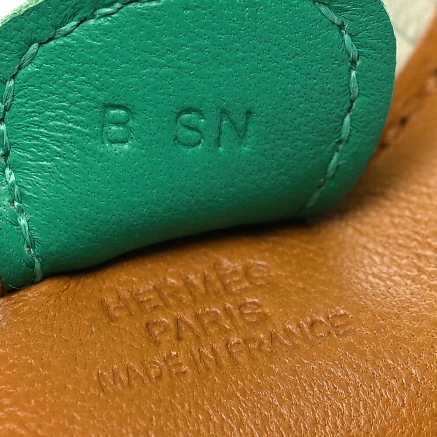 Hermes Milo Lambskin Grigri Rodeo Horse Bag Charm PM Sesame Vert Fizz Menthe 3 of 3