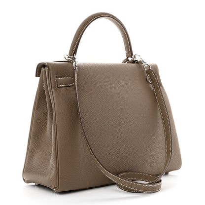 Hermes Togo Kelly Retourne 32 Etoupe 2 of 12