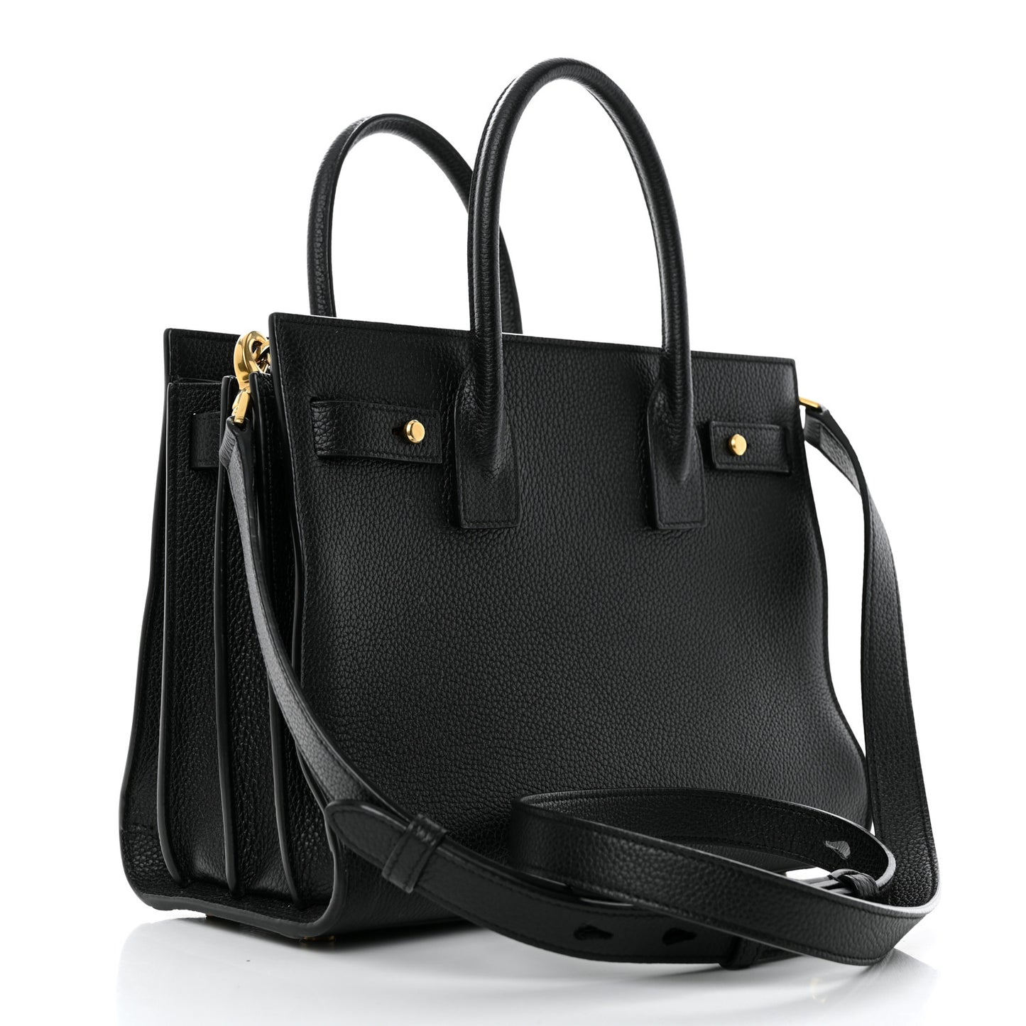 Grained Calfskin Baby Sac De Jour Souple Black