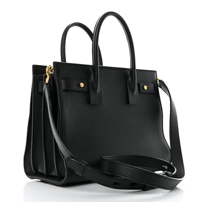Saint Laurent Grained Calfskin Baby Sac De Jour Souple Black 4 of 12