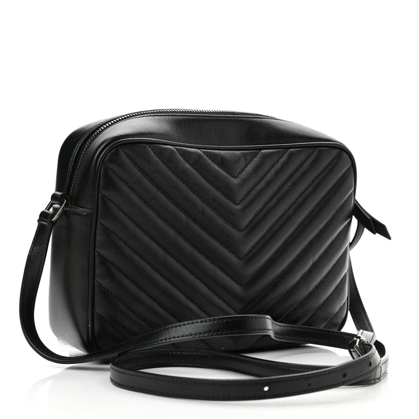 Calfskin Matelasse Monogram Lou Camera Bag Black
