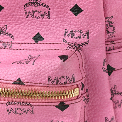 MCM Visetos Medium Sprinkle Stud Stark Backpack Pink 13 of 14