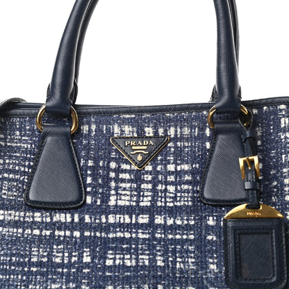 Prada Tela Tweed Saffiano Tote Bag Inchiostro 9 of 9