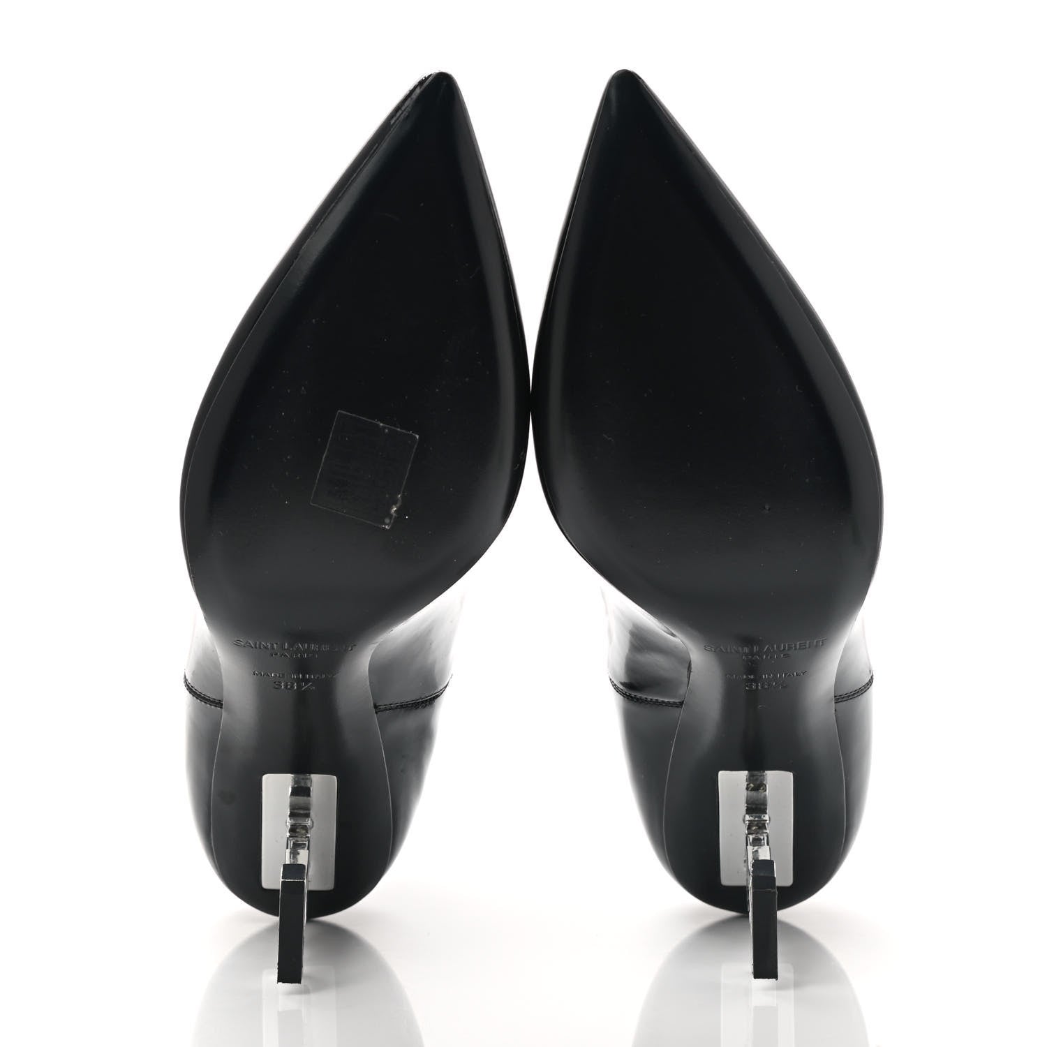 Saint Laurent Patent Opyum Booties 38.5 Black 5 of 8