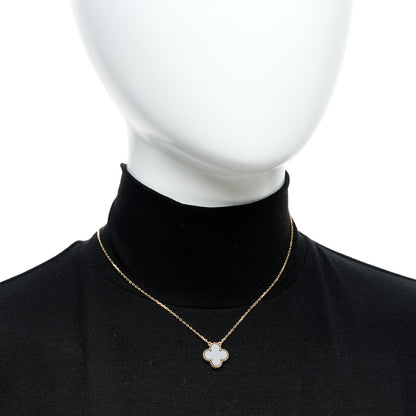 Van Cleef & Arpels 18K Yellow Gold Black Onyx Vintage Alhambra Pendant Necklace 2 of 5
