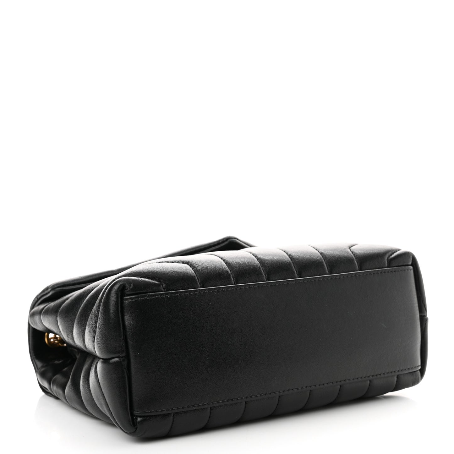 Calfskin Y Quilted Monogram Small Loulou Chain Satchel Black