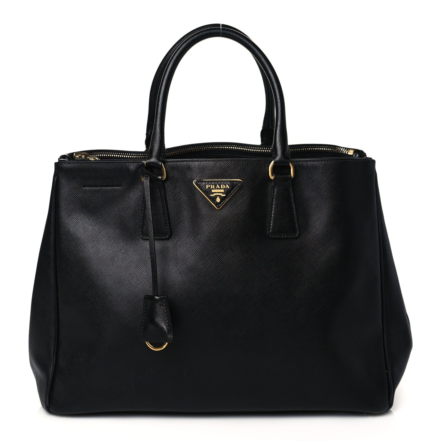 Prada Saffiano Medium Galleria Double Zip Tote Black 1 of 9