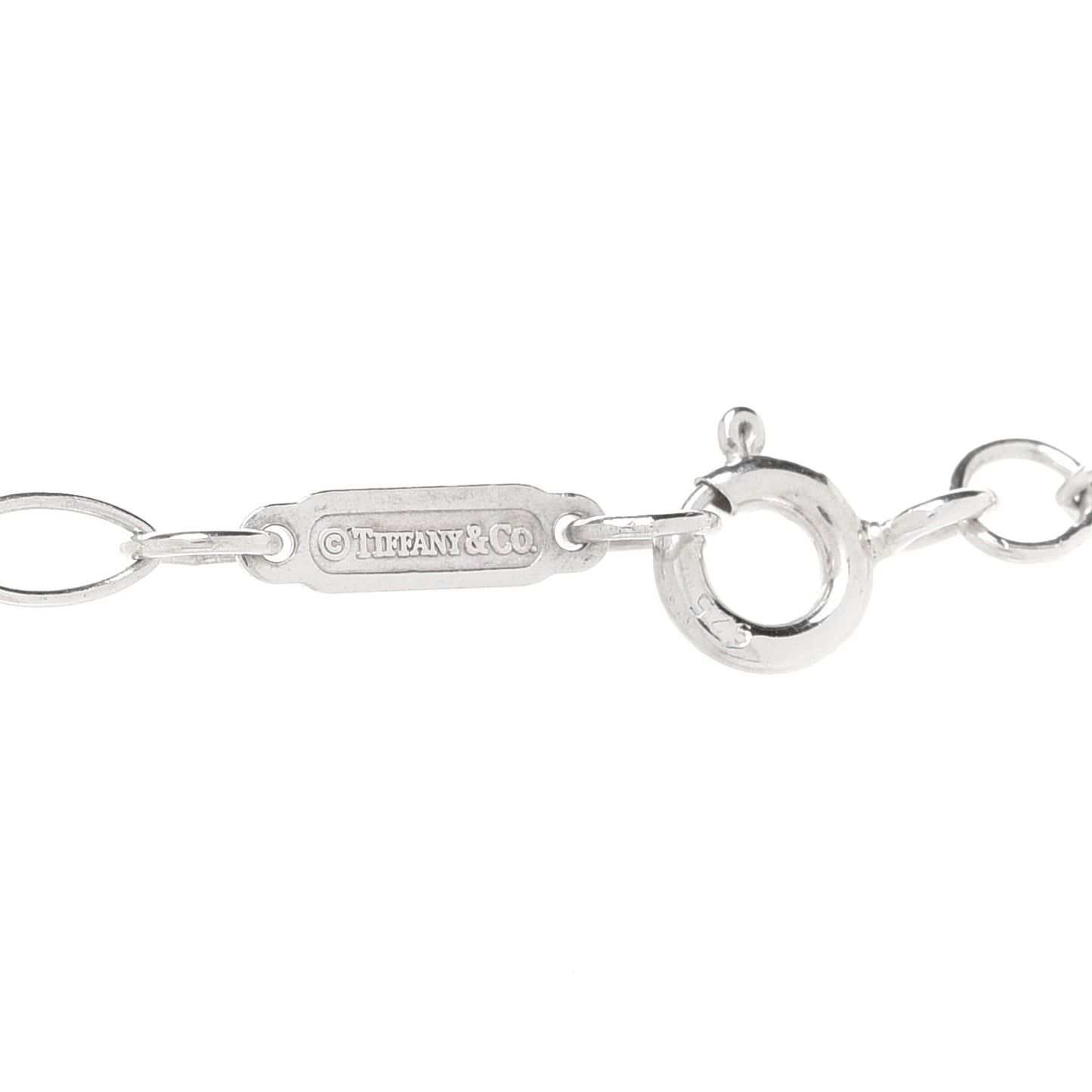 Sterling Silver Diamond Blossom Key Pendant Link Necklace