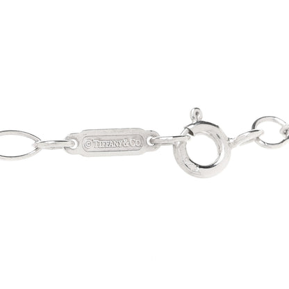 Tiffany Sterling Silver Diamond Blossom Key Pendant Link Necklace 4 of 7