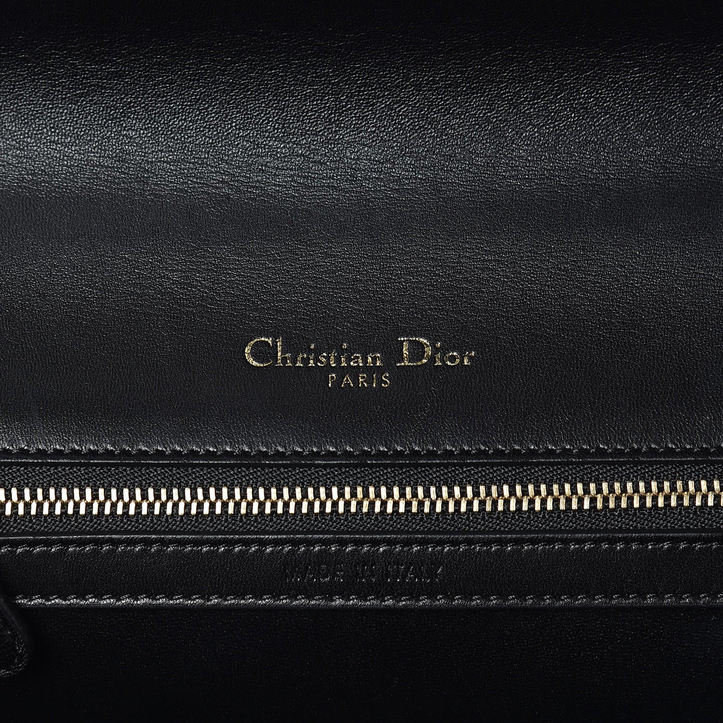 Calfskin Crystal Embroidered Medium Diorama Flap Bag Black