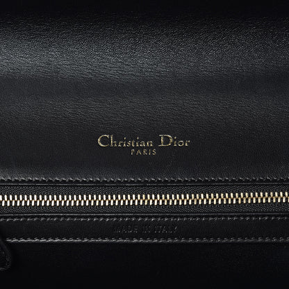 Christian Dior Calfskin Crystal Embroidered Medium Diorama Flap Bag Black 6 of 11