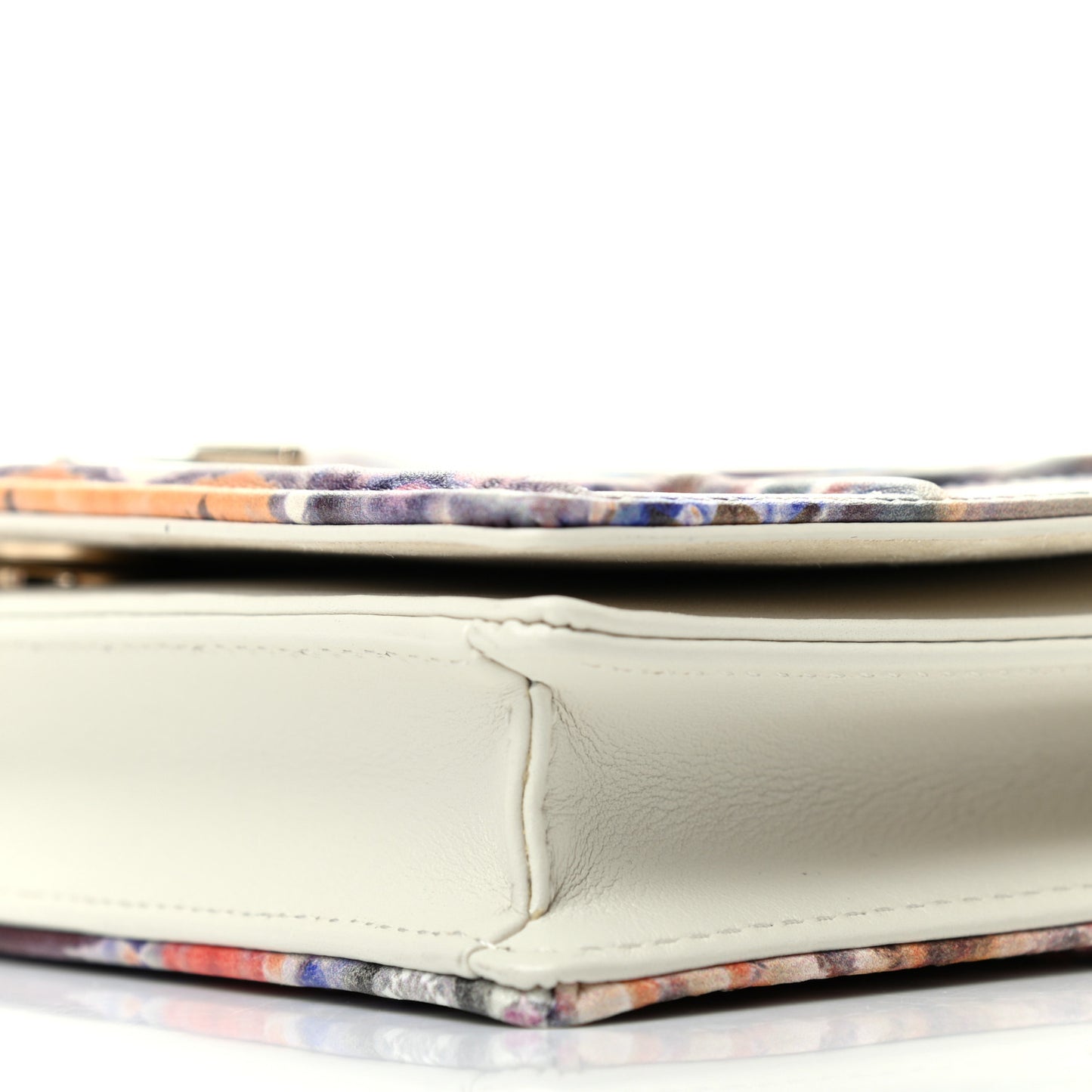 Calfskin KaleiDiorscopic Diorama Wallet On Chain Pouch Latte Multicolor