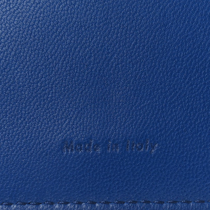 Celine Smooth Calfskin Large Multifunction Strap Wallet Burgundy Blue 7 of 9