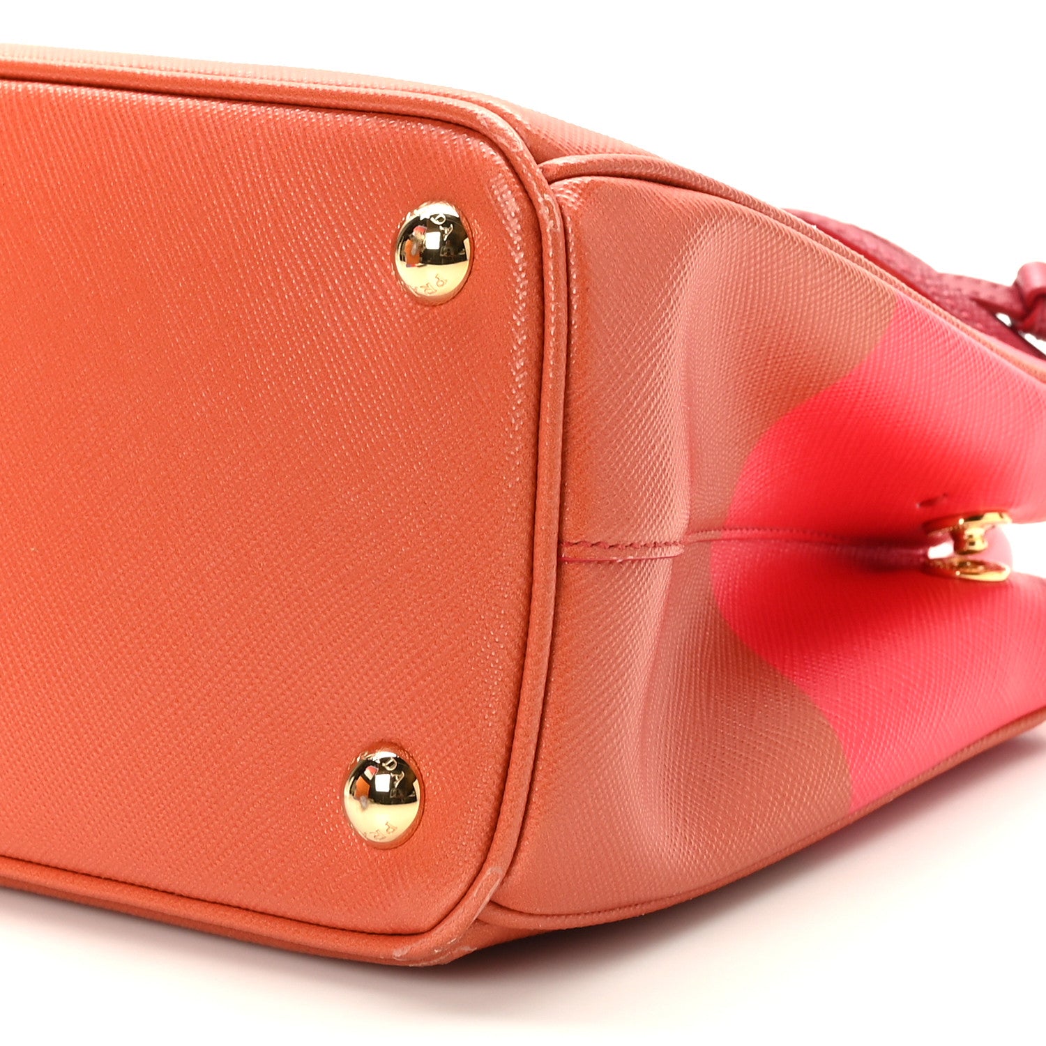 Prada X ALEX DA CORTE Saffiano Special Edition Small Galleria Double Zip Tote Rame Fragola 10 of 10