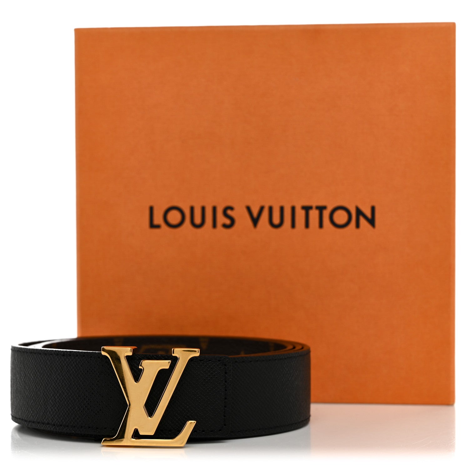 Louis Vuitton Calfskin Monogram 30mm LV Initiales Reversible Belt 90 36 Black 8 of 8
