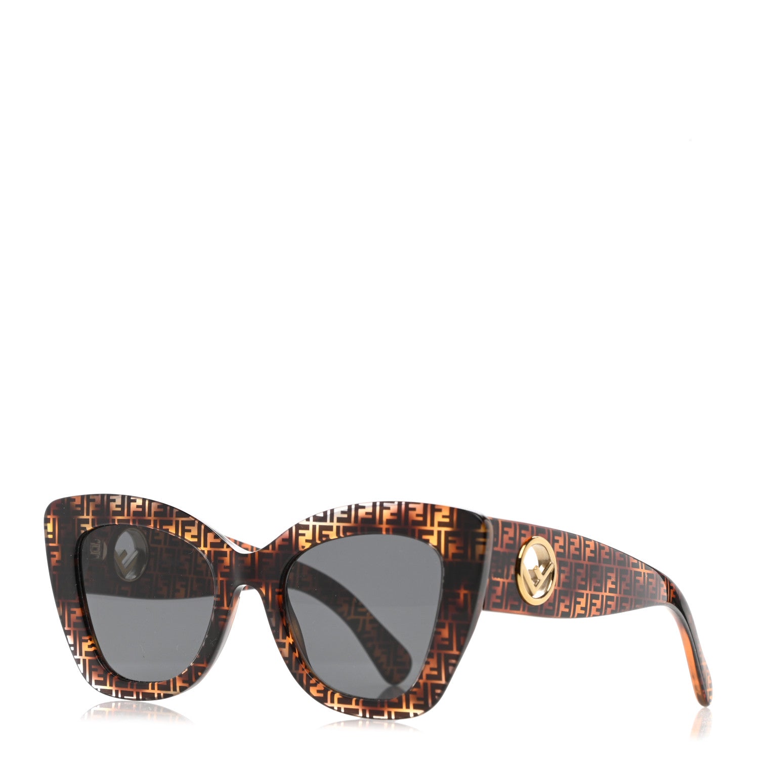 Fendi Acetate F is Fendi FF 51mm Cat Eye Sunglasses 0327/S Tortoise Camouflage 1 of 7